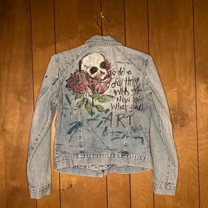 Calvin Klein custom jean jacket